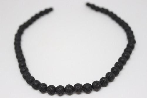 Lav Taşı Kolye 8 Mm Kehribar Klipsli