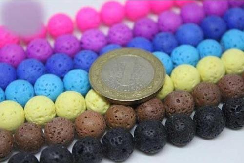 Lav Taşı Sarı Renkli YARIM Dizi 10mm (18cm uzunluğundadır)