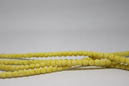 Lav Taşı Sarı Renkli Yarım Dizi 6mm (18cm Uzunluğundadır)