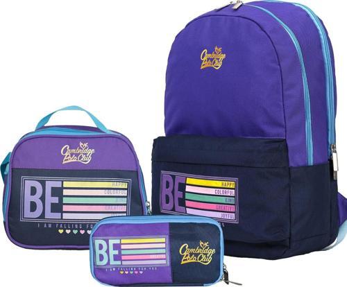 Be Happy Çift Ana Bölmeli Unisex Çocuk İlkokul Çanta Set