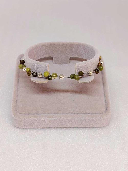 Peridot Zebercet Taşı Bileklik 4mm
