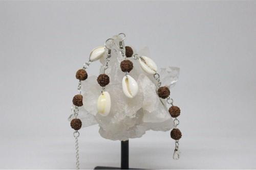 Rudraksha Tohum Bileklik & Küpe Seti