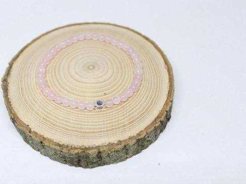 Pembe Kuvars Taşı Bileklik 4mm