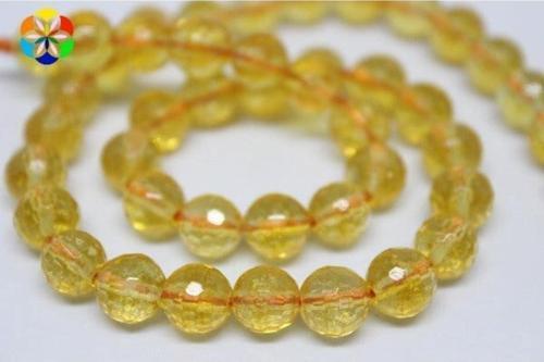 Sitrin Taşı Faset Kesim Yarım Dizi 8mm (18cm Uzunluğundadır)