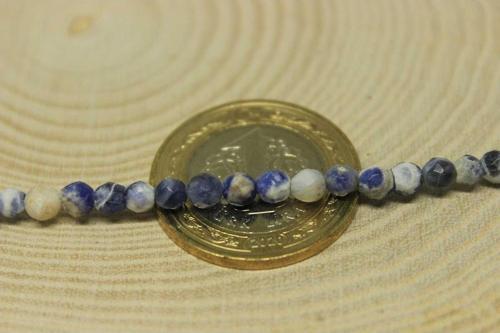 Sodalit Taşı Faset Kesim 4mm/10 Adet