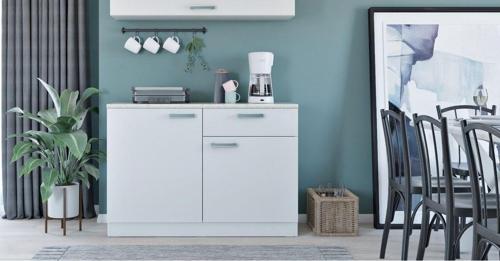 Uvo Dar Alt Mutfak Dolabı 120 Cm Tezgah Dahil ,Derinliği Az