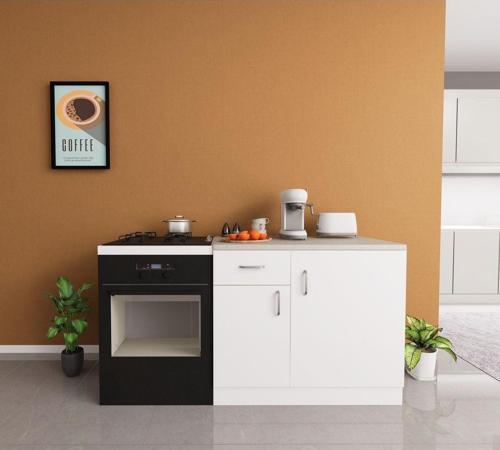 Viki Mutfak Alt Dolabı 100 Cm Laminat Tezgah Dahil