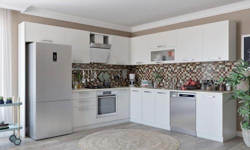 Vegas Ankastre L Mutfak 590 Cm Beyaz Tezgah Hariç Model 3