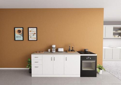 Rainbow Alt Mutfak Beyaz 180Cm Laminat Tezgah Dahil