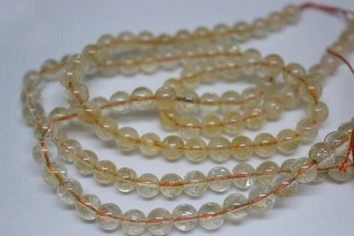Sitrin Taşı Açık Renk Yarım Dizi 6mm (18cm Uzunluğundadır)
