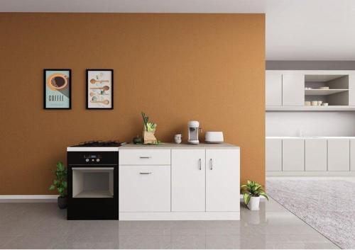 Viki Mutfak Alt Modül Beyaz 140 Cm Laminat Tezgah Dahil