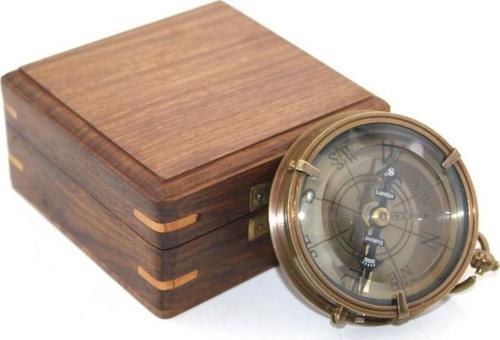 Ahşap Kutulu Pusula Model 9