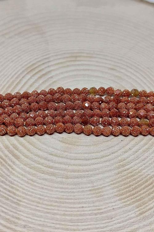 Yıldız Taşı Kahverengi YARIM Dizi 3mm (17cm uzunluğundadır)