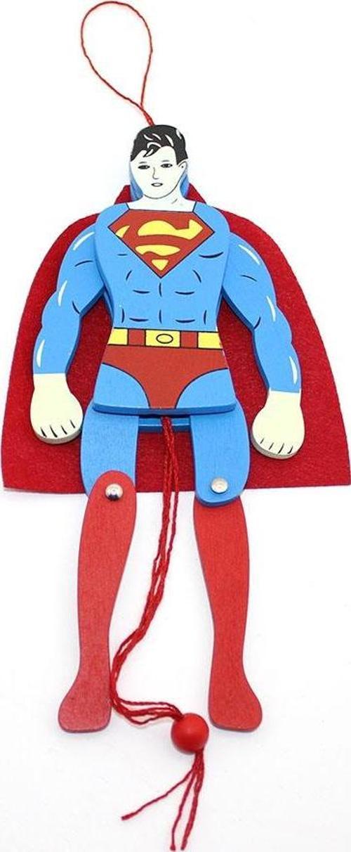Ahşap Sallanan Süperman Figürü