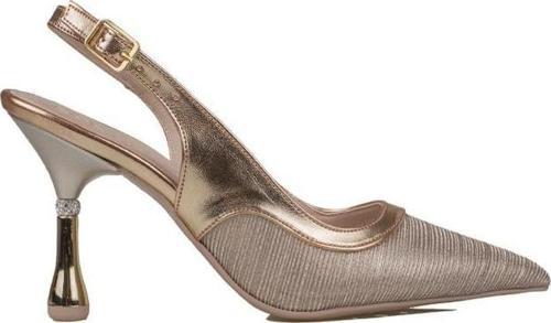 Gold Kadın Şeffaf Simli Klasik Topuklu Ayakkabı