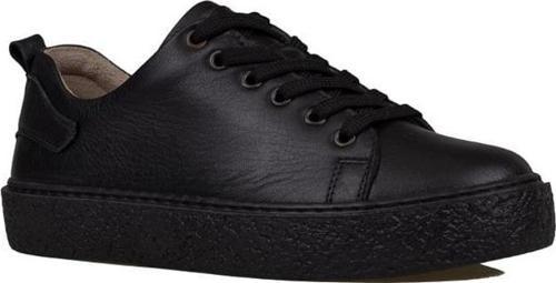 Siyah Mat Opi Hakiki Deri Kadın Sneaker