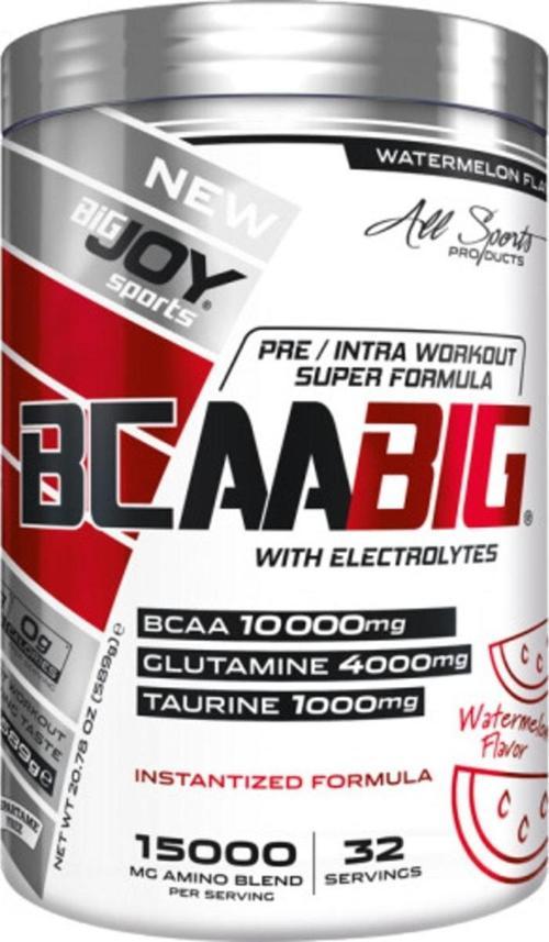 Bcaabig Bcaa+glutamin Karpuz Aroma 589g Bcaa+glutamine 10g Bcaa+4g Glutamin+1g Taurine Aminoasit