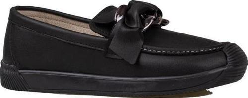 Siyah Fiyonk Detaylı Kadın Loafer Ayakkabı