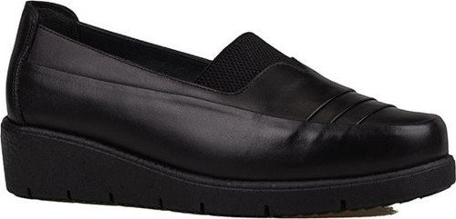 Siyah Hakiki Deri Ortopedik Anne Ayakkabısı