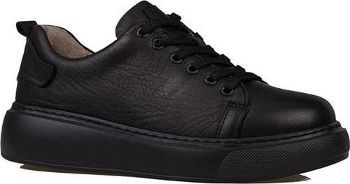 Siyah Aura Kadın Hakiki Deri Sneaker