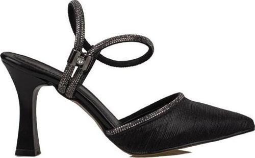 Siyah Bilekten Tutmalı Londor Saten Klasik Ayakkabı