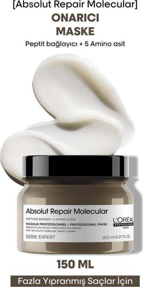 Loreal Professionnel Absolut Repair Molecular Tüm Yıpranmış Saçlar İçin Yoğun Onarıcı Maske 150 ml