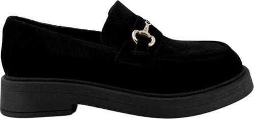  Disparita 257002 Hakiki Deri Loafer Kadın Ayakkabı Metal Tokalı