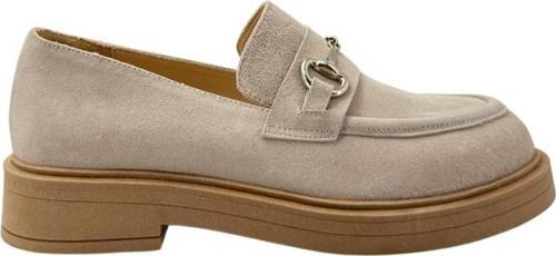  Disparita 257002 Hakiki Deri Loafer Kadın Ayakkabı Metal Tokalı