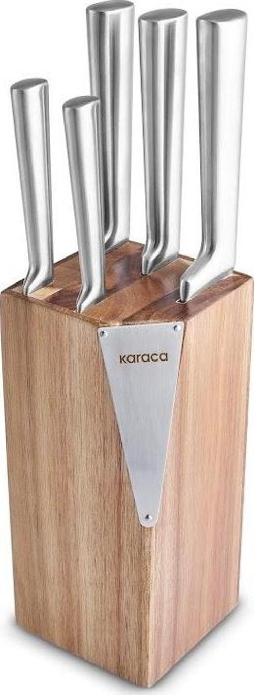Samuray Thor New Ahşap Standlı Japon Çeliği 6 Parça Bıçak Seti