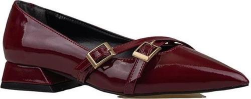 Bordo Rugan Kadın Oxford Ayakkabı