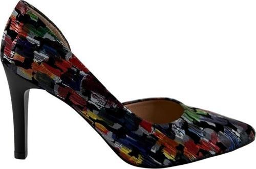  Hobby 27448 Baskılı Deri Stiletto Kadın Ayakkabı