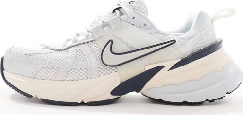 V2K Run Unisex Walking Shoes White And Navy Unisex Yürüyüş Ayakkabısı Beyaz Laci
