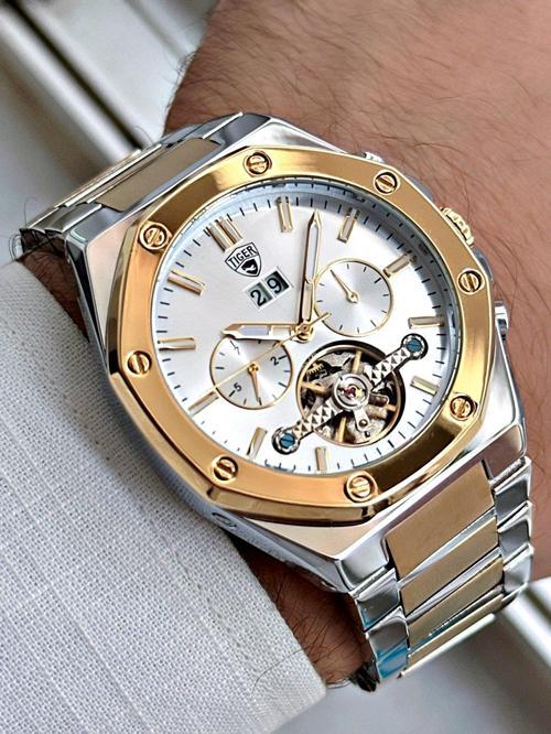 TI-610A TIGER OTOMATİK ÇELİK ERKEK SAATİ