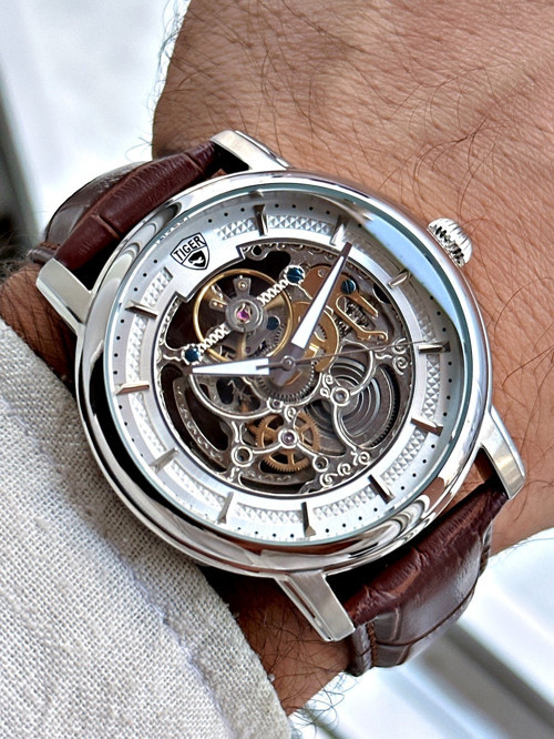 TI-591F TIGER OTOMATİK ÇELİK ERKEK SAATİ