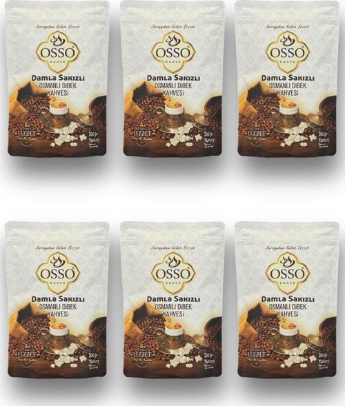 6'li Damla Sakızlı Osmanlı Dibek Kahvesi(6X200=1200gr)