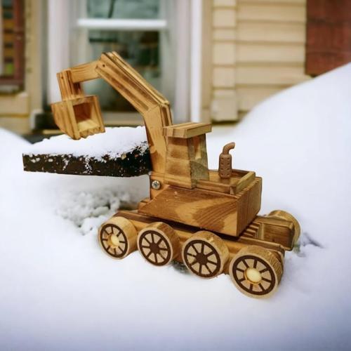 Ahşap Oyuncak Dozer