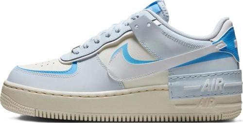 Air Force 1 Shadow Sneaker Unisex Reflektörlü Hakiki Deri Günlük Spor Ayakkabı Mavi