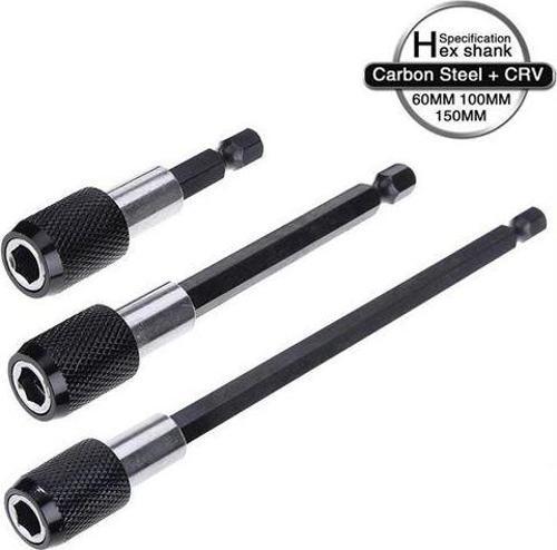 6 10 15 cm 3'lü Bits Uzatma Adaptörü