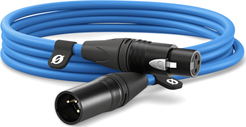 XLR-CABLE (3 mt): Mavi: 3 | Premium XLR Kablo