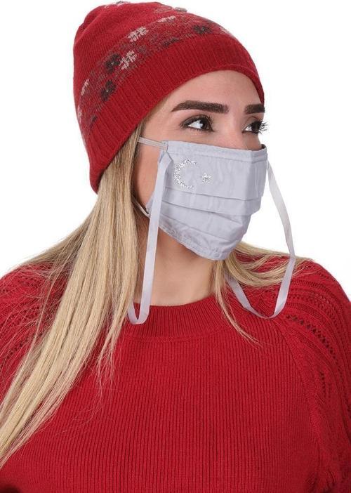 Gümüş İyonlu Boyundan Askılı Yıkanabilir Baskılı Maske A-1B - Bayraklı