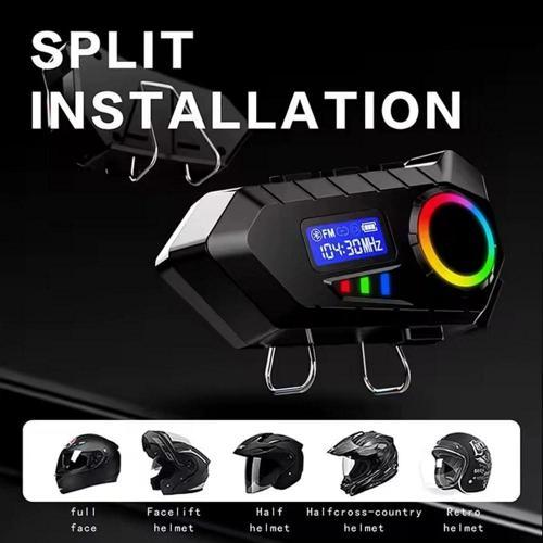 Y30 Kask Kulaklık Bluetooth Motosiklet Kulaklık RGB Radyolu Intercom