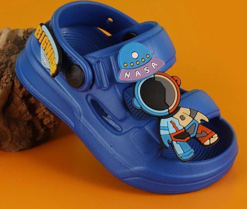 Figürlü Çift Şerit Tırtıklı Taban Erkek Çocuk&Bebek Terlik