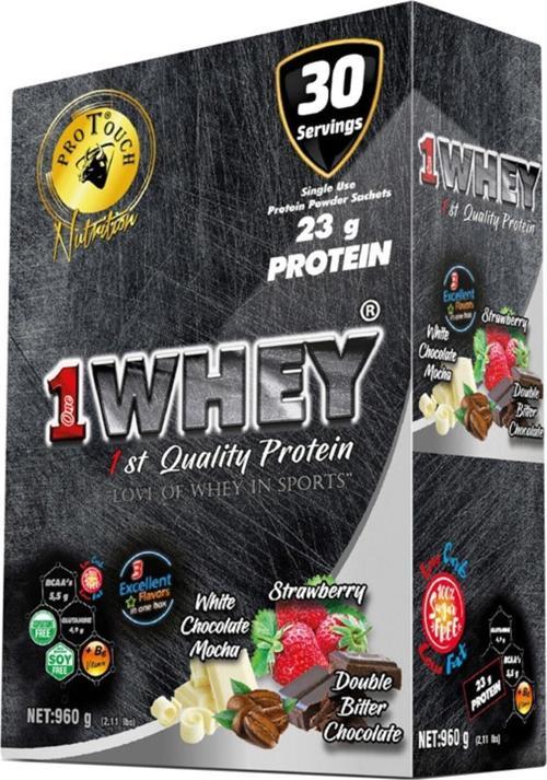 Protouch One Whey Protein Tozu 960 gr 30 Şase Bir Kutuda 3 Aroma+2hediye