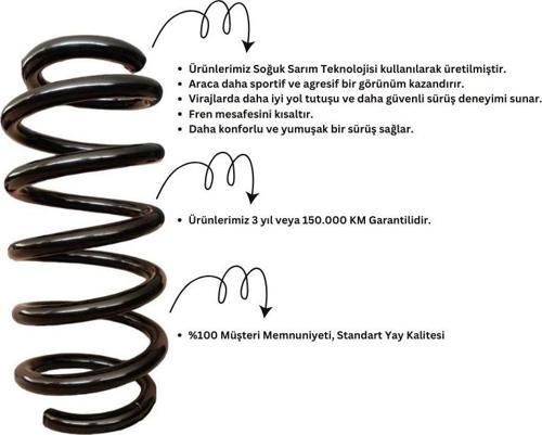 ST134038R Volkswagen Transporter Arka Helezon Yay Takımı - 2 Adet