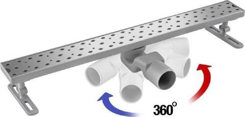 360° Dönerli Lineer Süzgeç - Yan Çıkışlı - Paslanmaz Krom