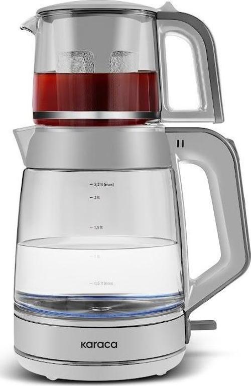 Glass Tea XL 2 in 1 Cam Çay Makinesi Cool Gray
