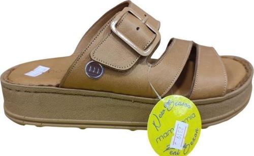 D25YT-1295 KALIN TABAN YUMUŞAK DERİ KADIN SANDALET