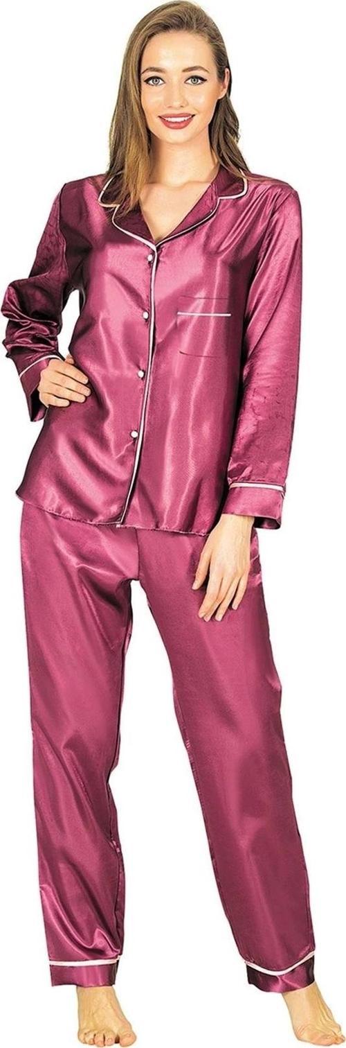 Mor Saten Pijama Takımı - 1613