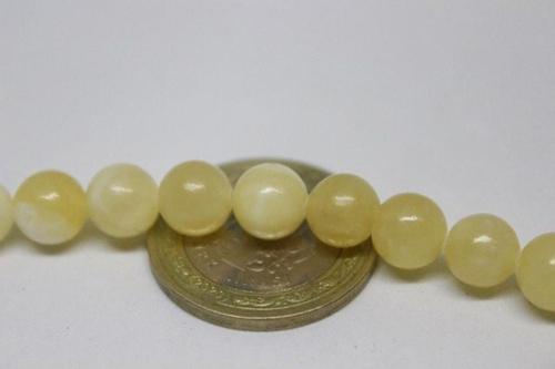 Kalsit Taşı Yarım Dizi 8mm (18cm Uzunluğundadır)