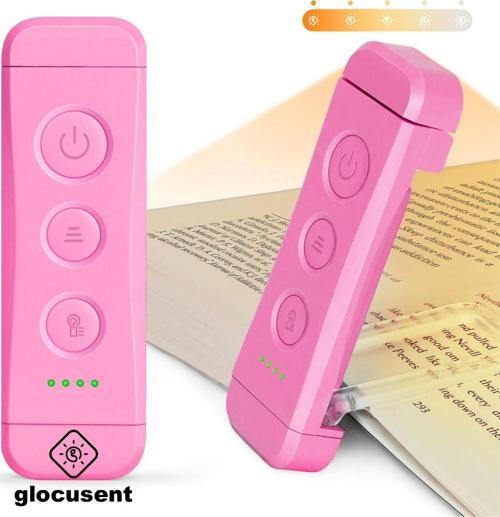 Usb Şarj Edilebilir Led Kitap Ayracı Arası Okuma Işığı Ayracı Portatif Şarj Edilebilir Pembe